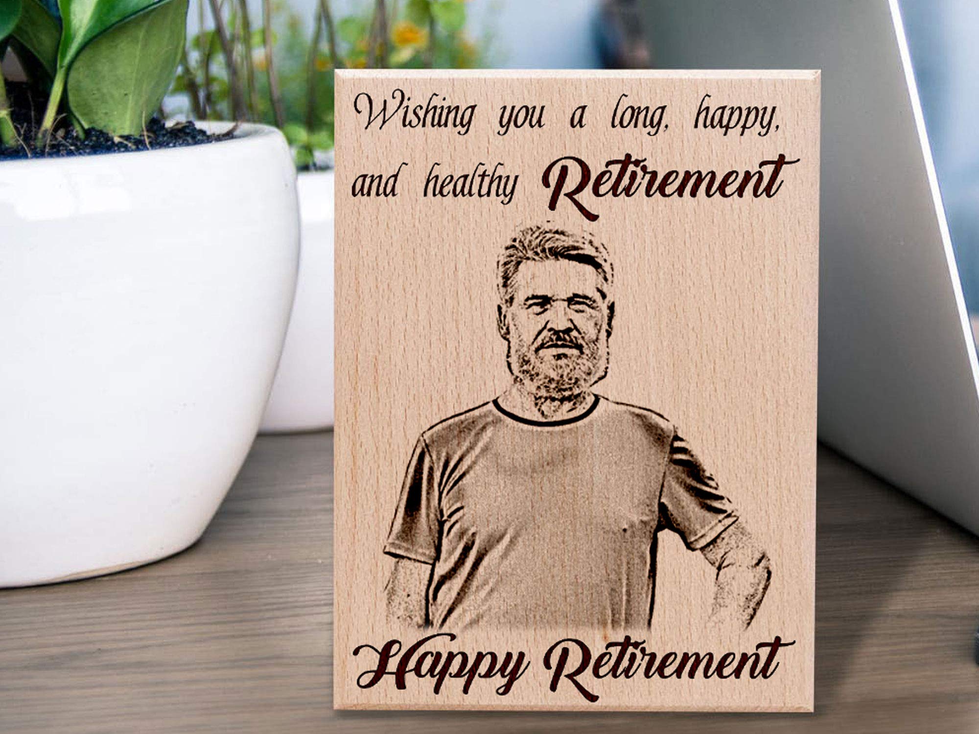 Incredible Gifts India Personalized Photo Frame For Retired Teacher (5X4 Inches, Wood), Tabletop Rectangular